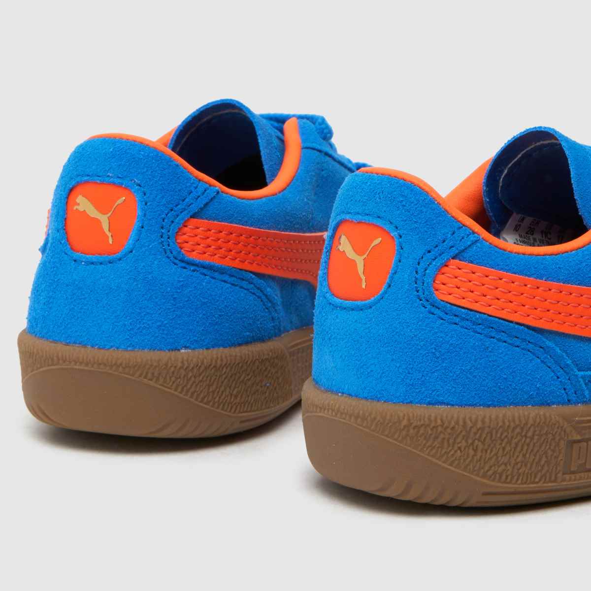PUMA blå multifärgade palermo pojkar juniorsneakers