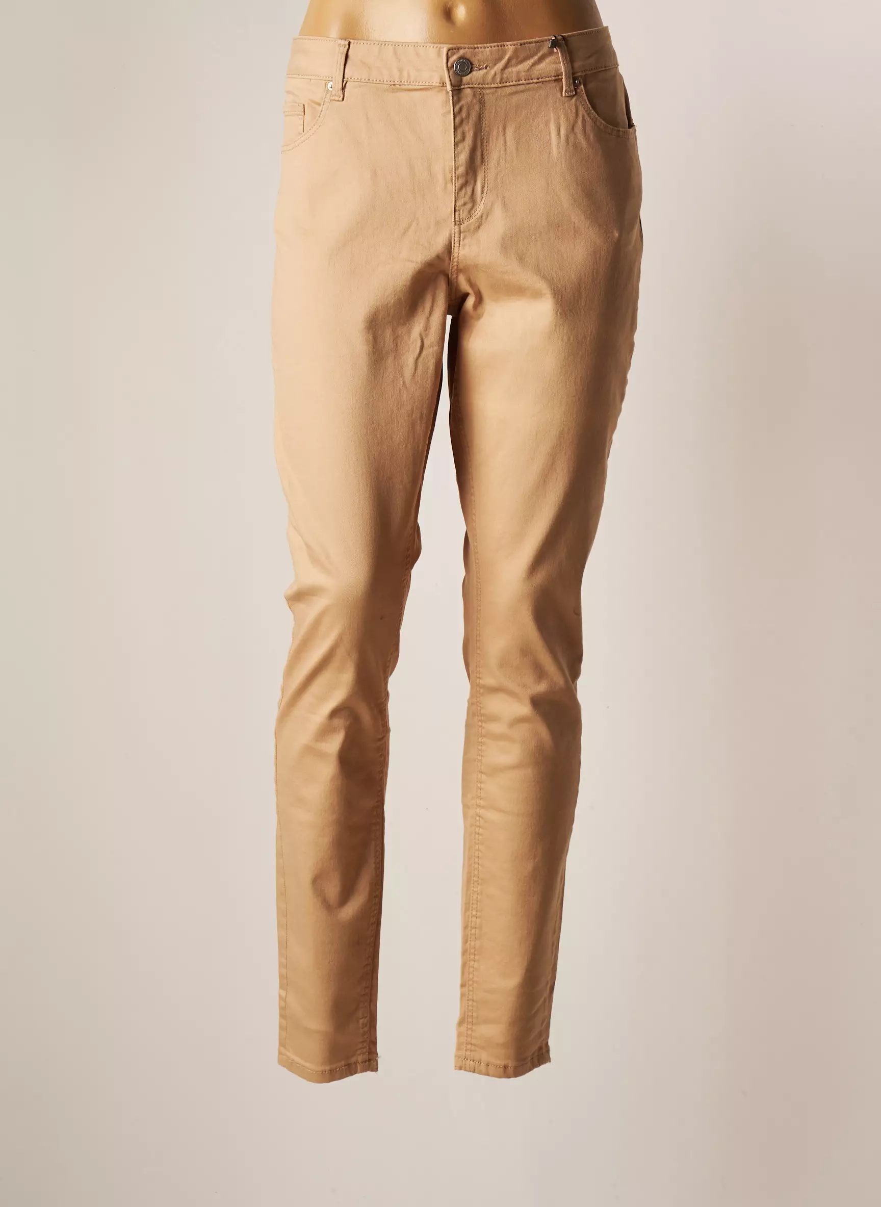 Vero Moda Pantalons Slim Femme couleur beige