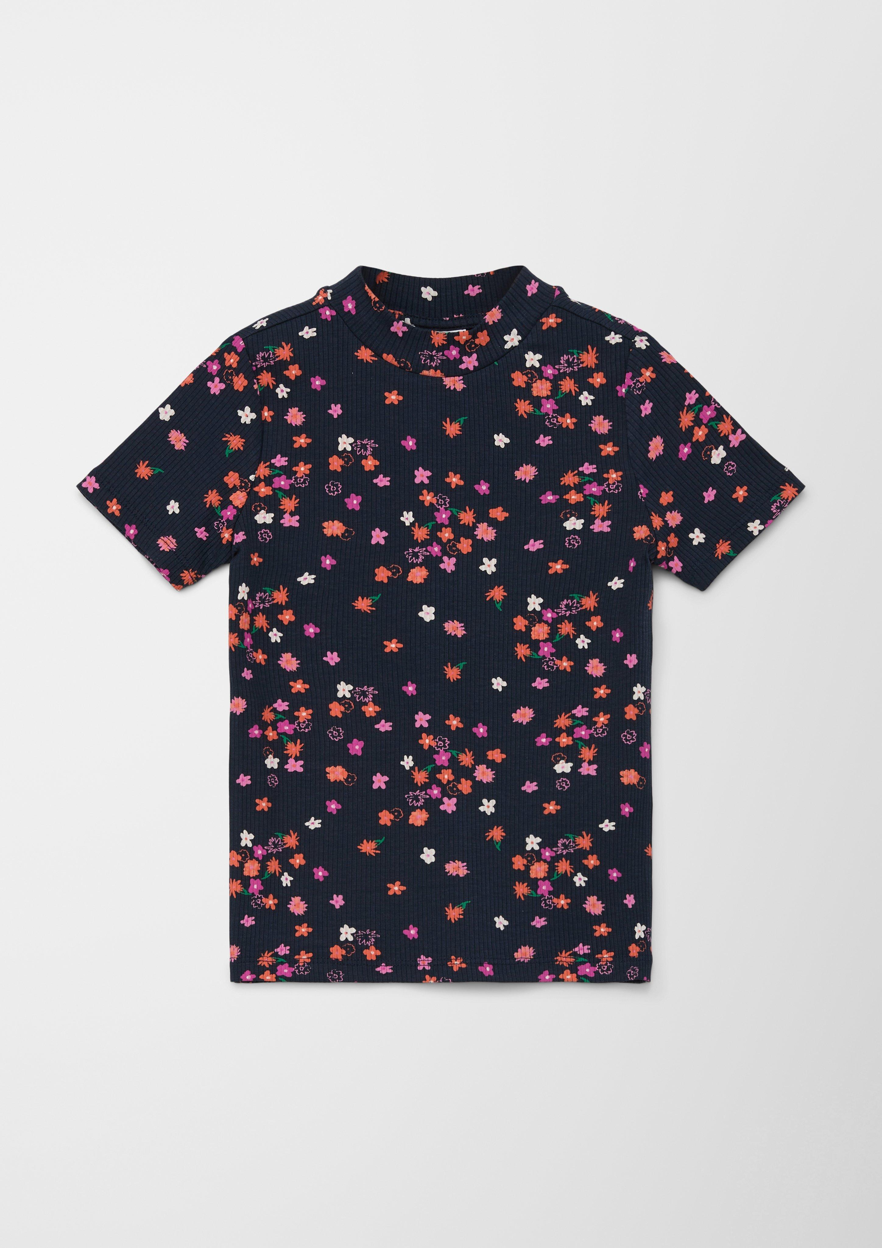 Rippshirt mit Allover-Print  2127417-59A4