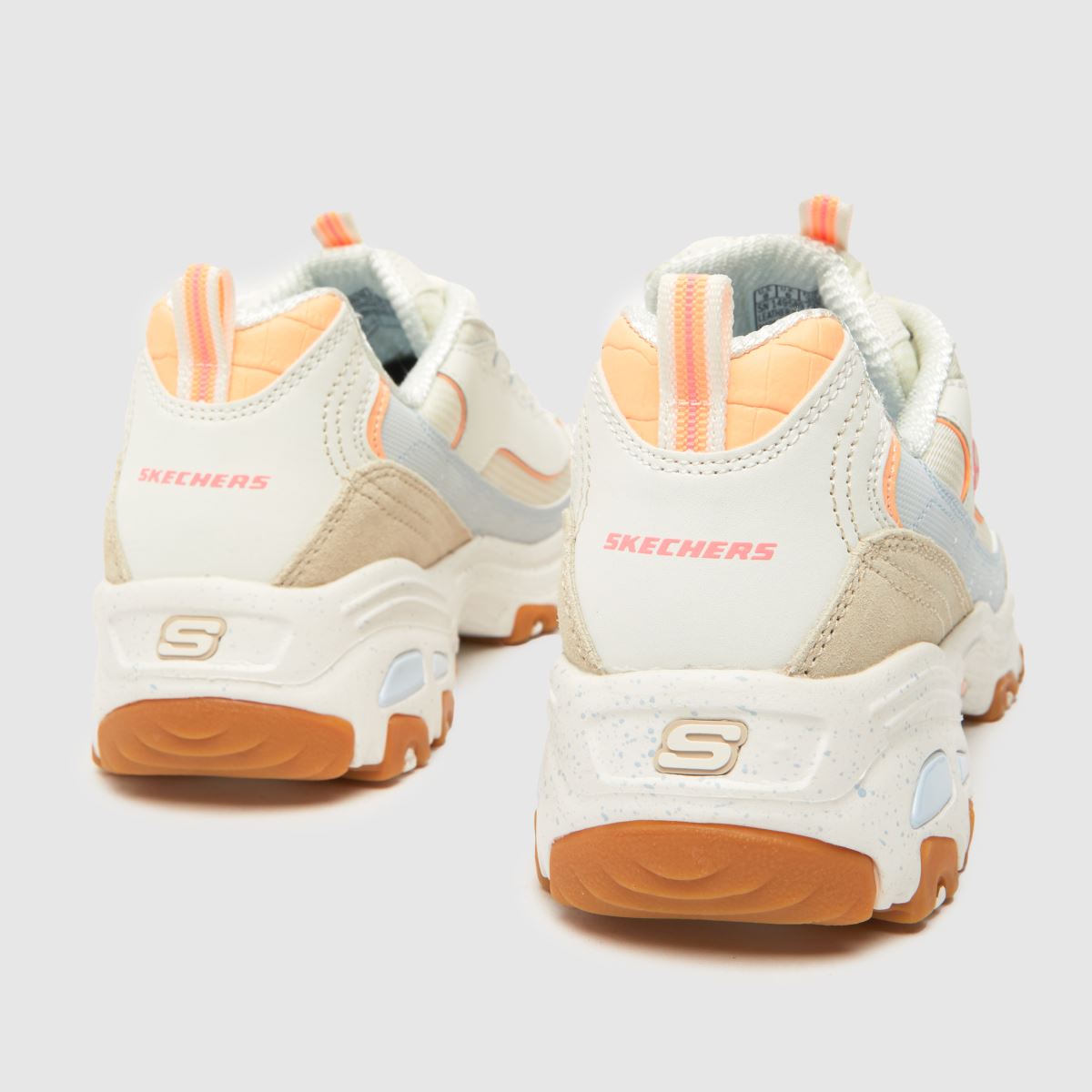 SKECHERS dlites – vita sneakers med djärva vyer och flerfärgade detaljer