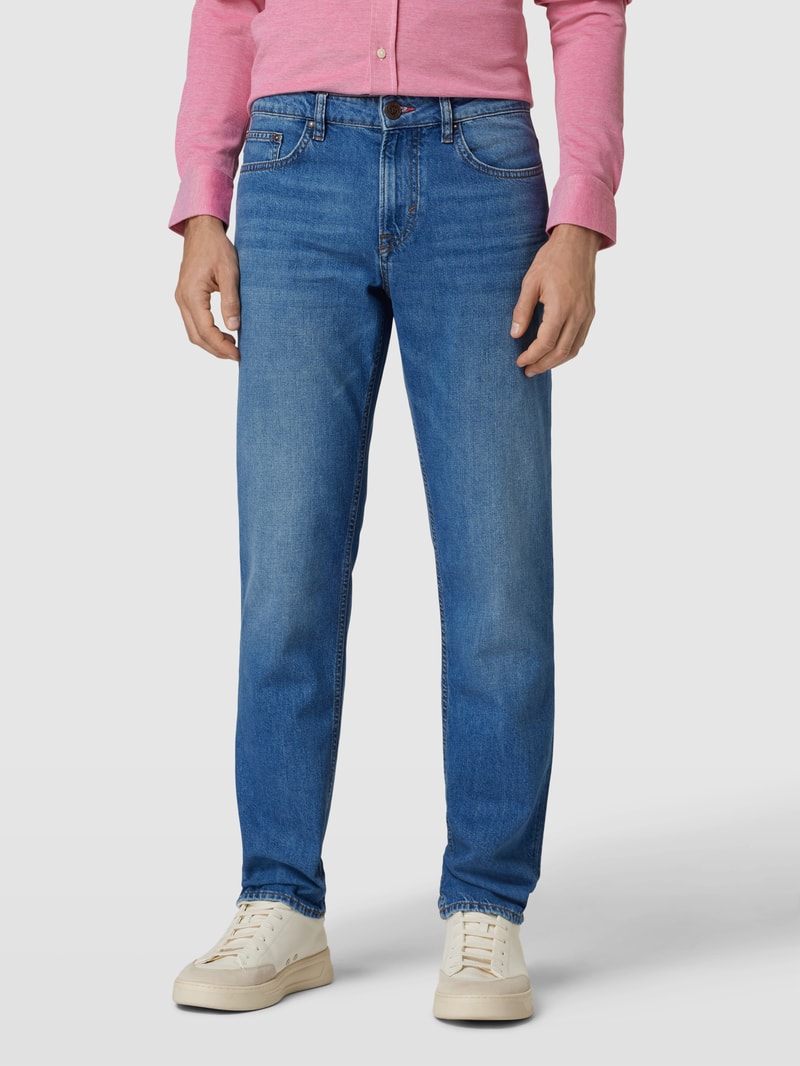 Skinny Fit Jeans im 5-Pocket-Design Modell 'Mitch' in blau