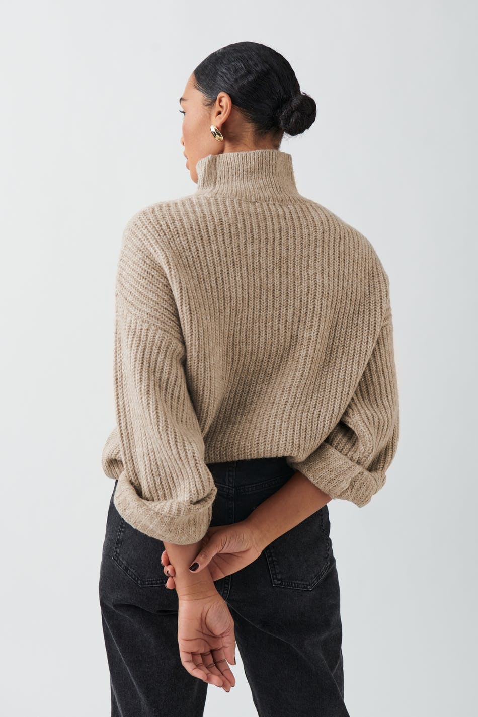 Turtleneck knit sweater