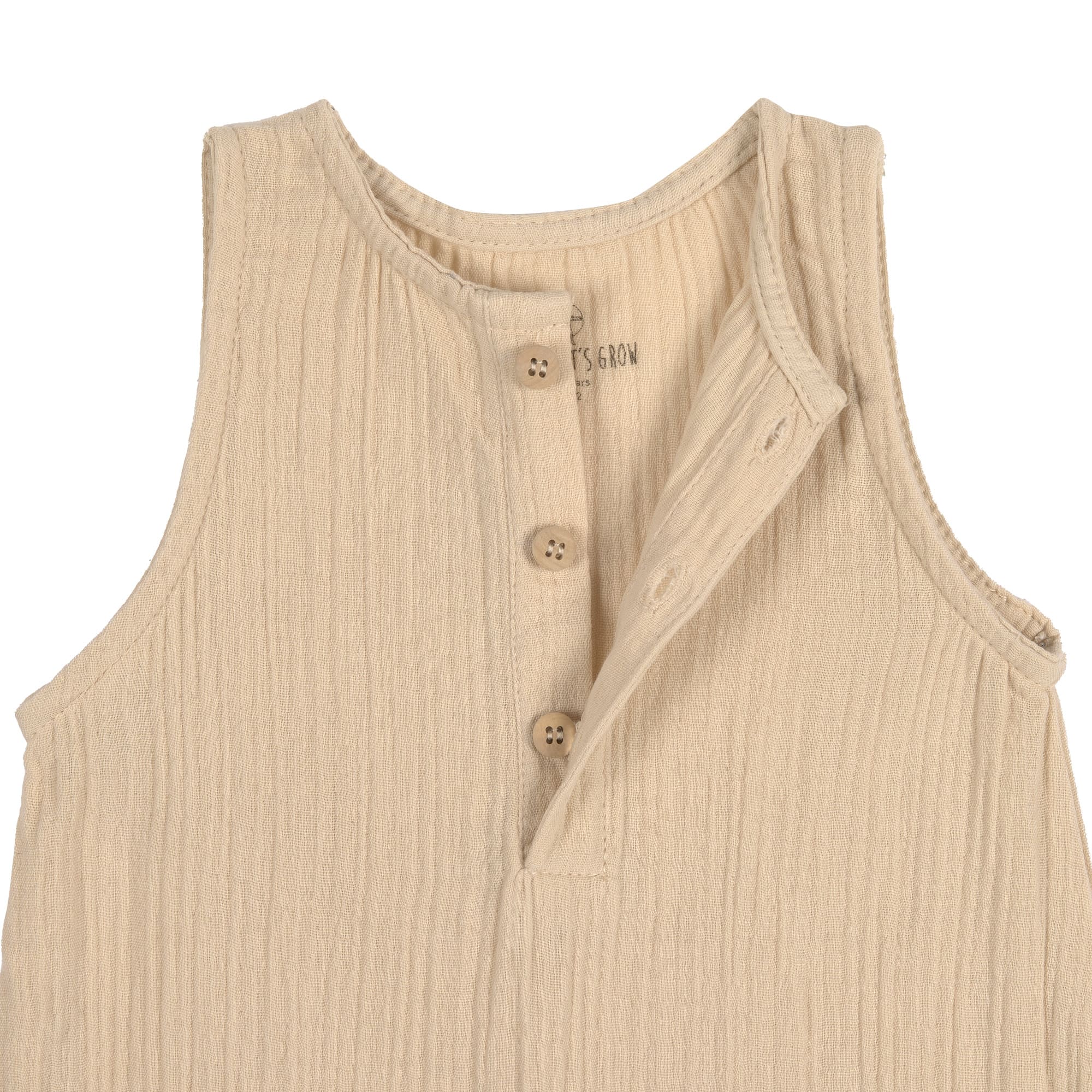 Baby Jumpsuit - Bio Baumwolle, Nature, Beige