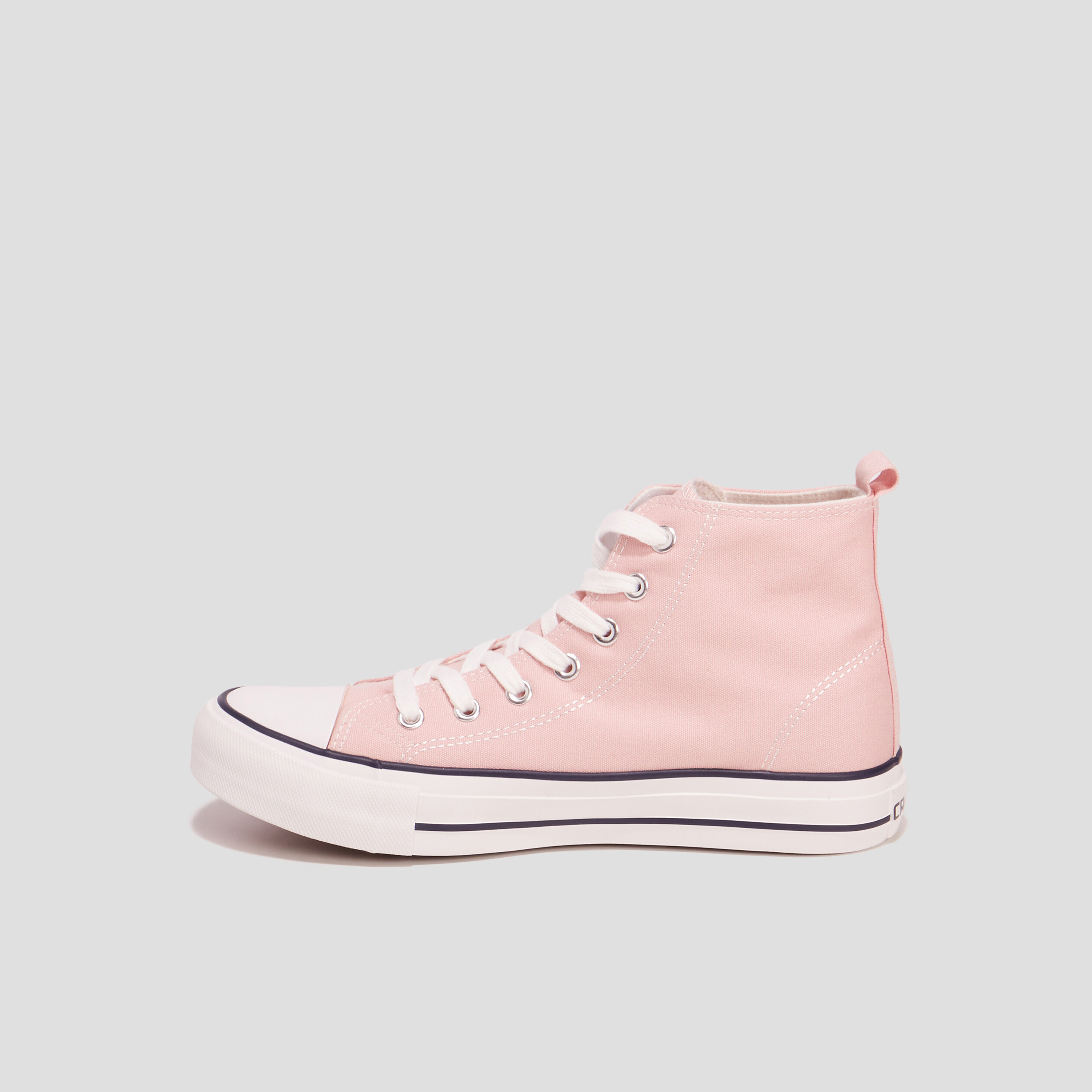 Baskets montantes en toile Creeks rose femme | La Halle