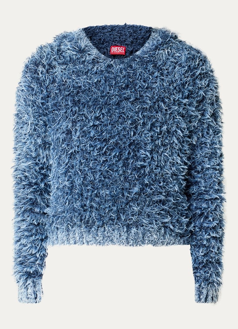 Felpa con cappuccio Diesel K-Dave in maglia grossa con finiture in rilievo.