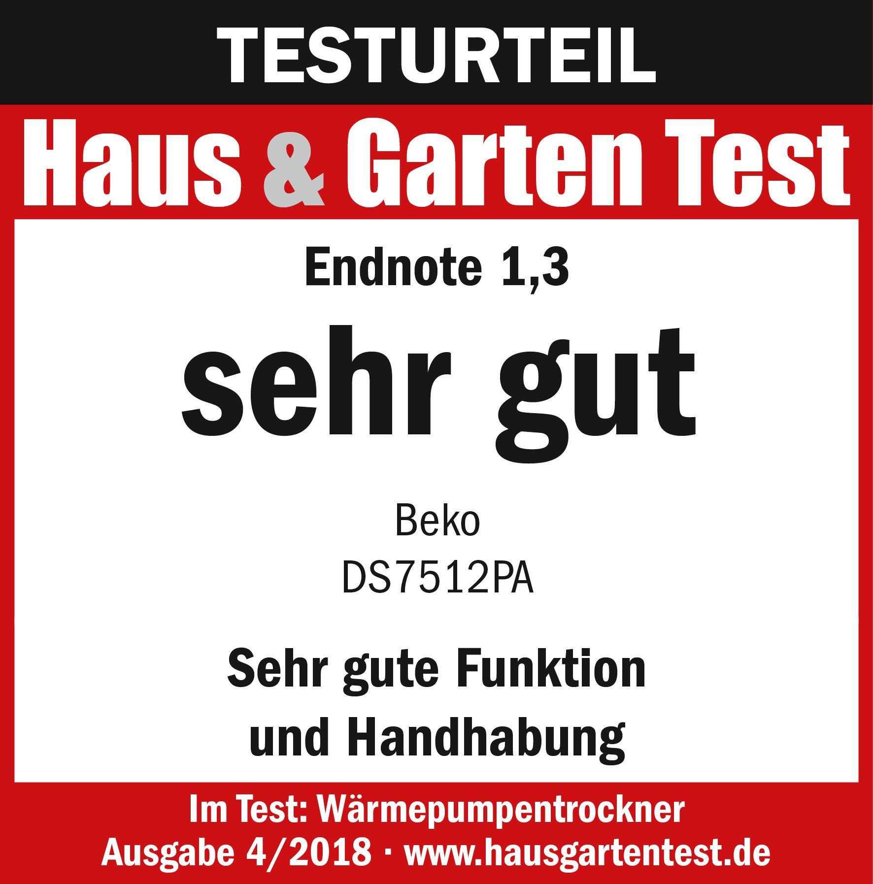 BEKO Wärmepumpentrockner DS7512PA, 7 kg