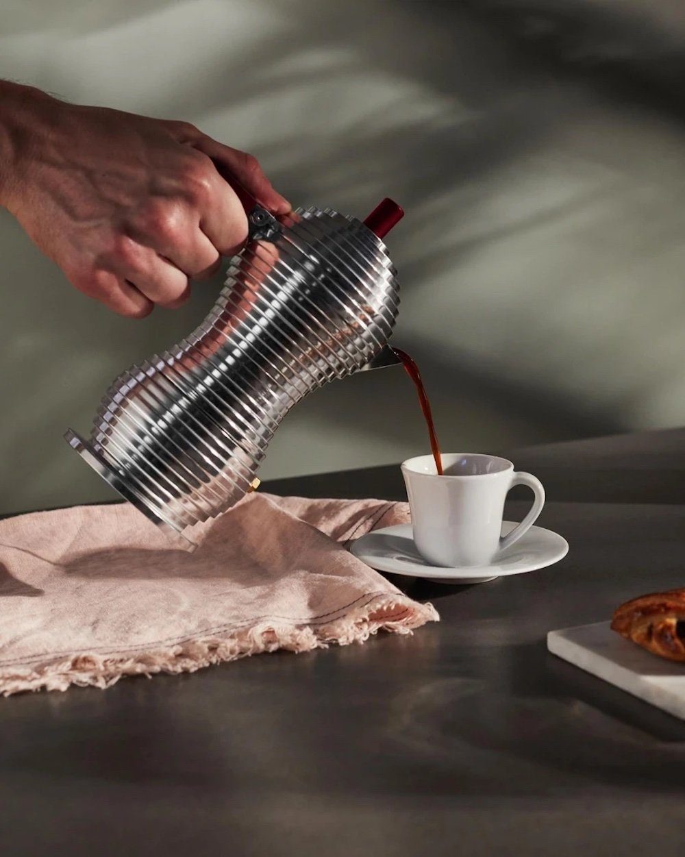 Alessi Espressokocher Pulcina, Rot