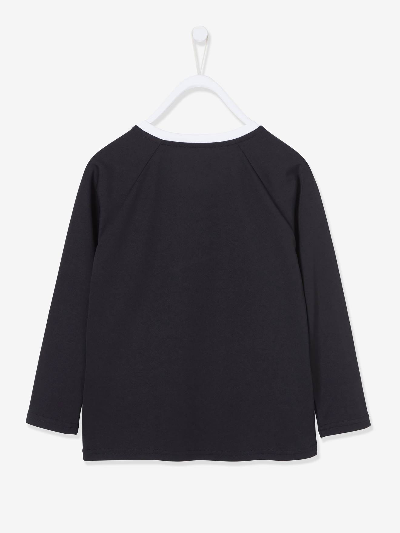 T-shirt de foot garçon matière technique noir
