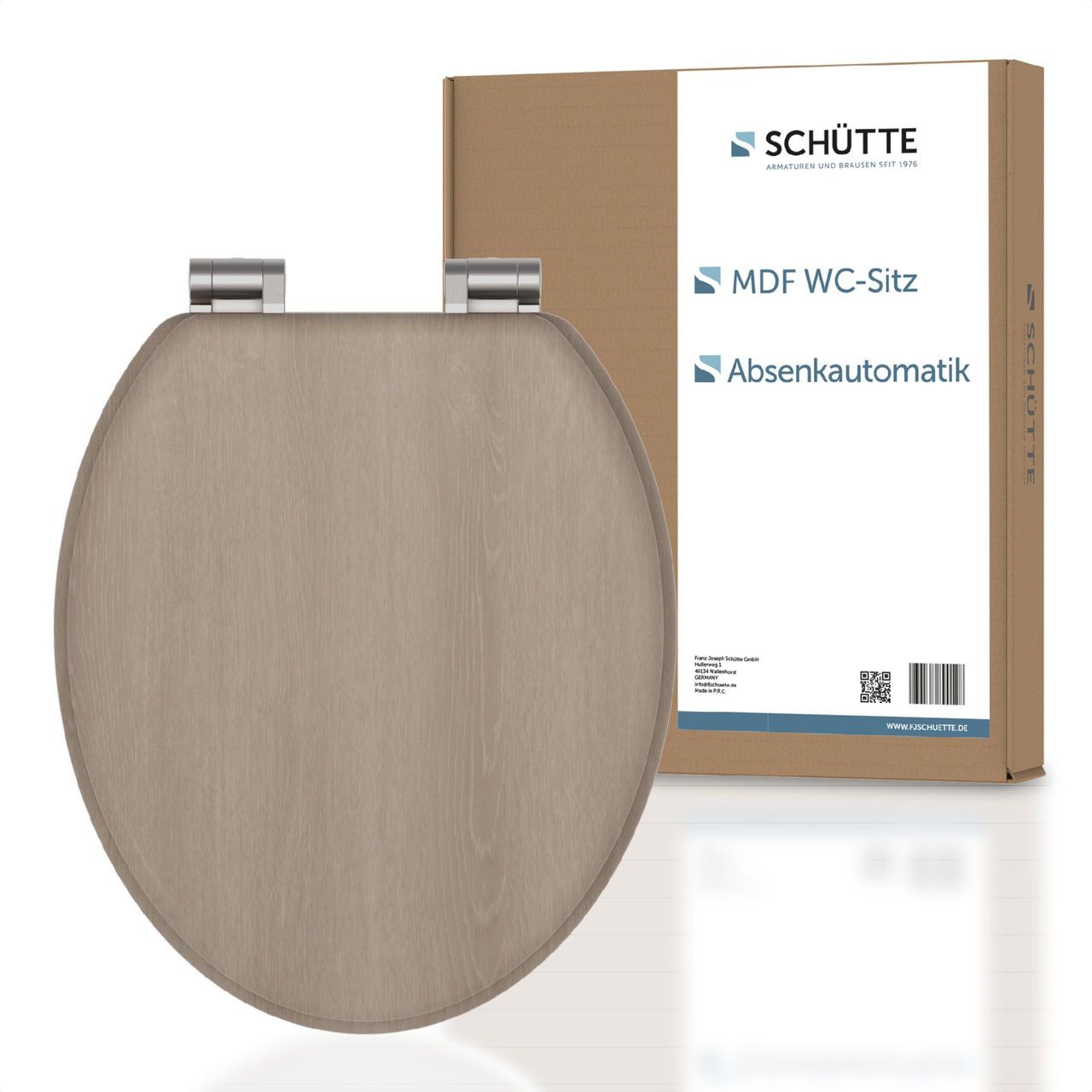 Schütte MDF WC Sitz MODERN WOOD,Toilettendeckel mit Absenkautomatik, Holzkern