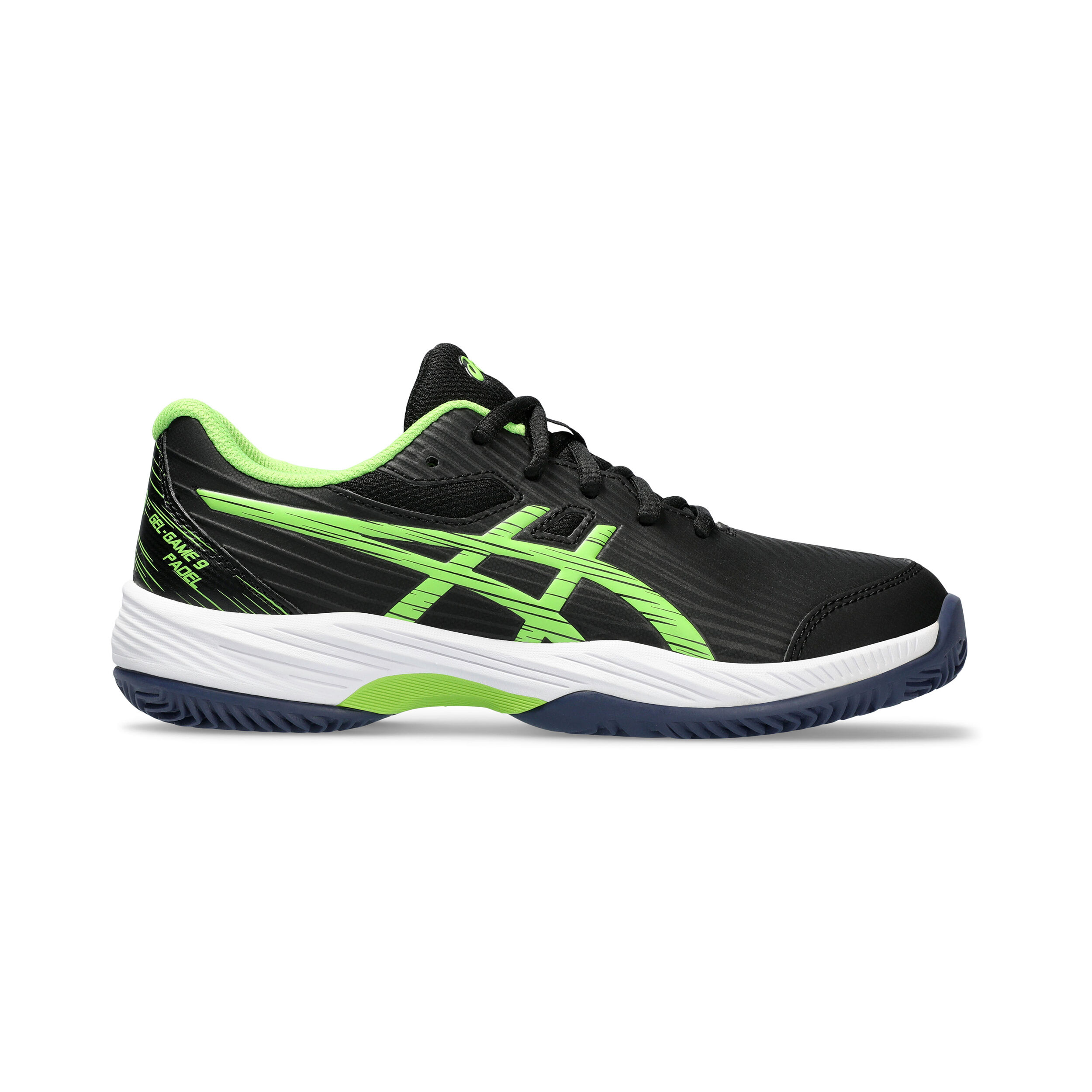 Gel-Game 9 Padelschuh Kinder - Schwarz, Neongrün