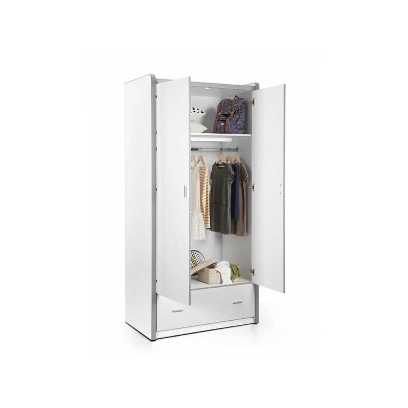 Armoire 2 portes Bonny blanc