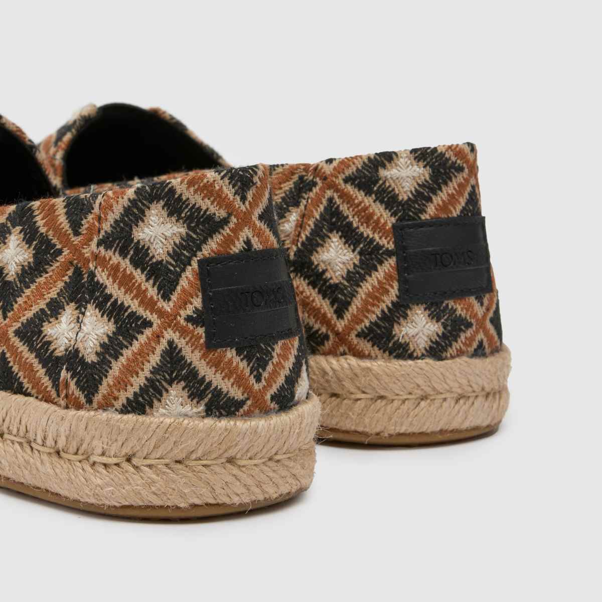 TOMS – Alpargata Rope 2.0 – Svarta, vävda, platta skor i flera färger