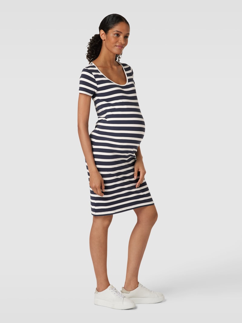 Umstands-Kleid mit Streifenmuster Modell 'MIA' in marineblau