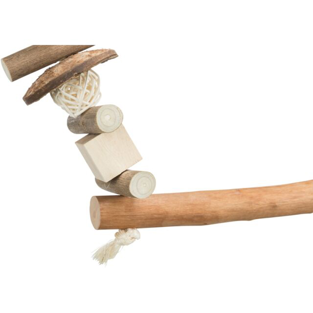 Trixie Knabberschaukel, Kokosnuss/Holz/Rattan, 20 × 30 cm
