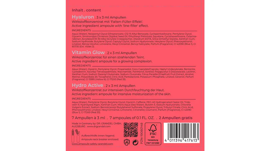 DR. GRANDEL Ampoule Favorites Box Moist & Glow 21 ml