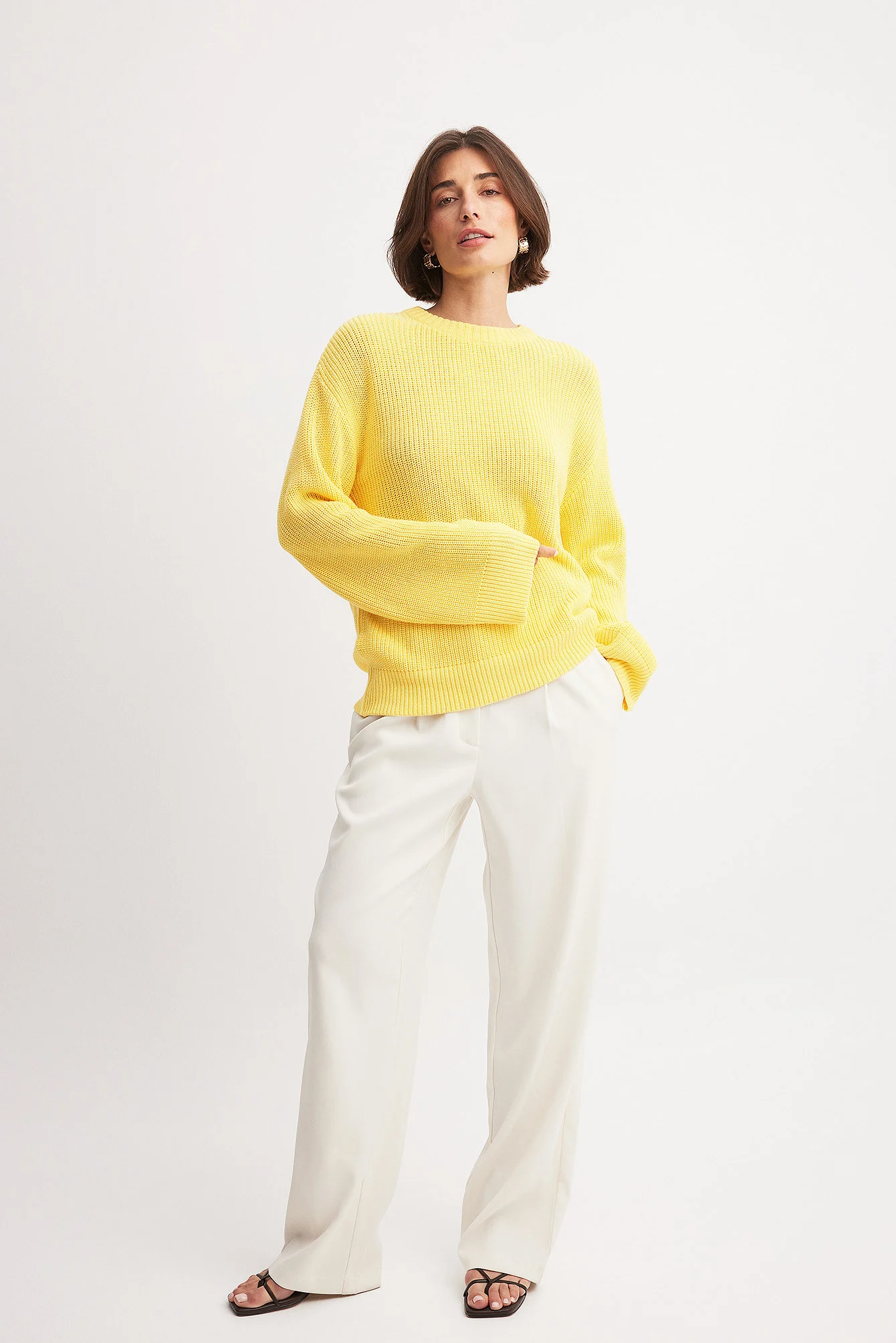 Strickpullover mit Rundhalsausschnitt