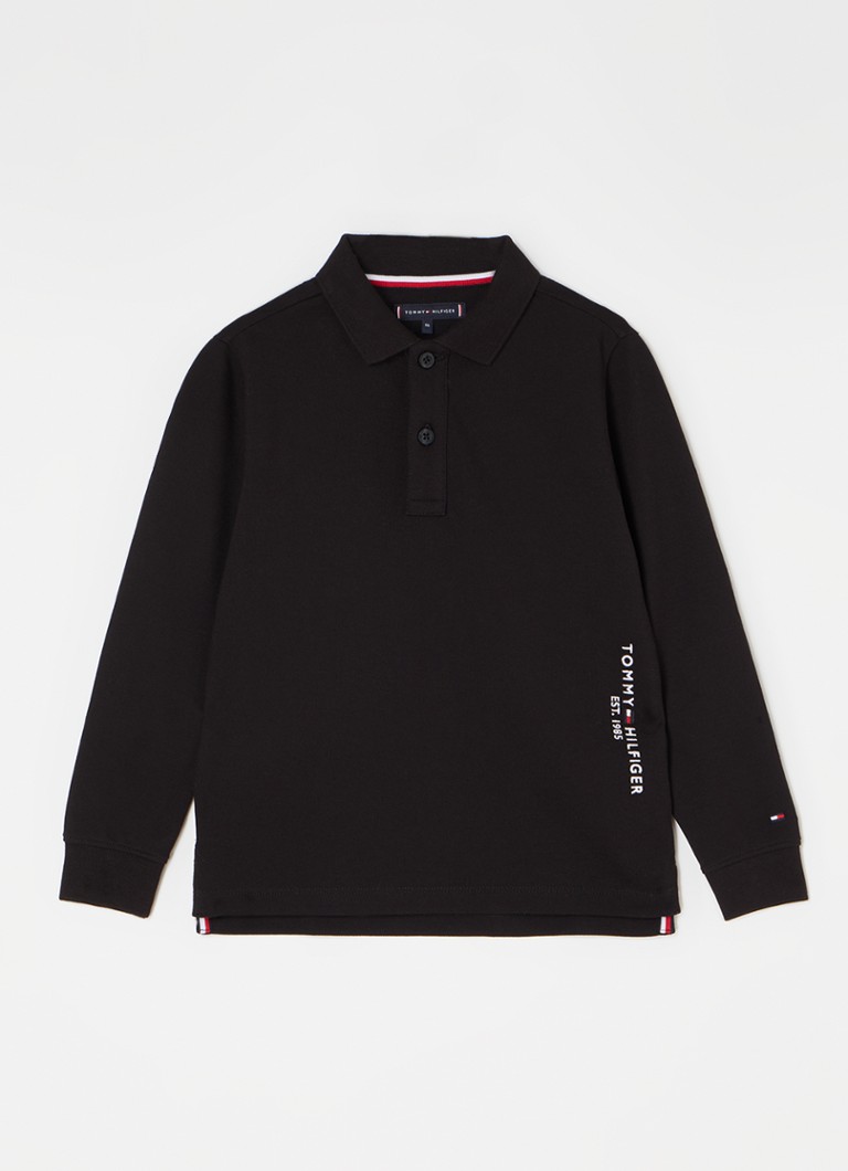 Polo Tommy Hilfiger em algodão piqué com bordado do logotipo.
