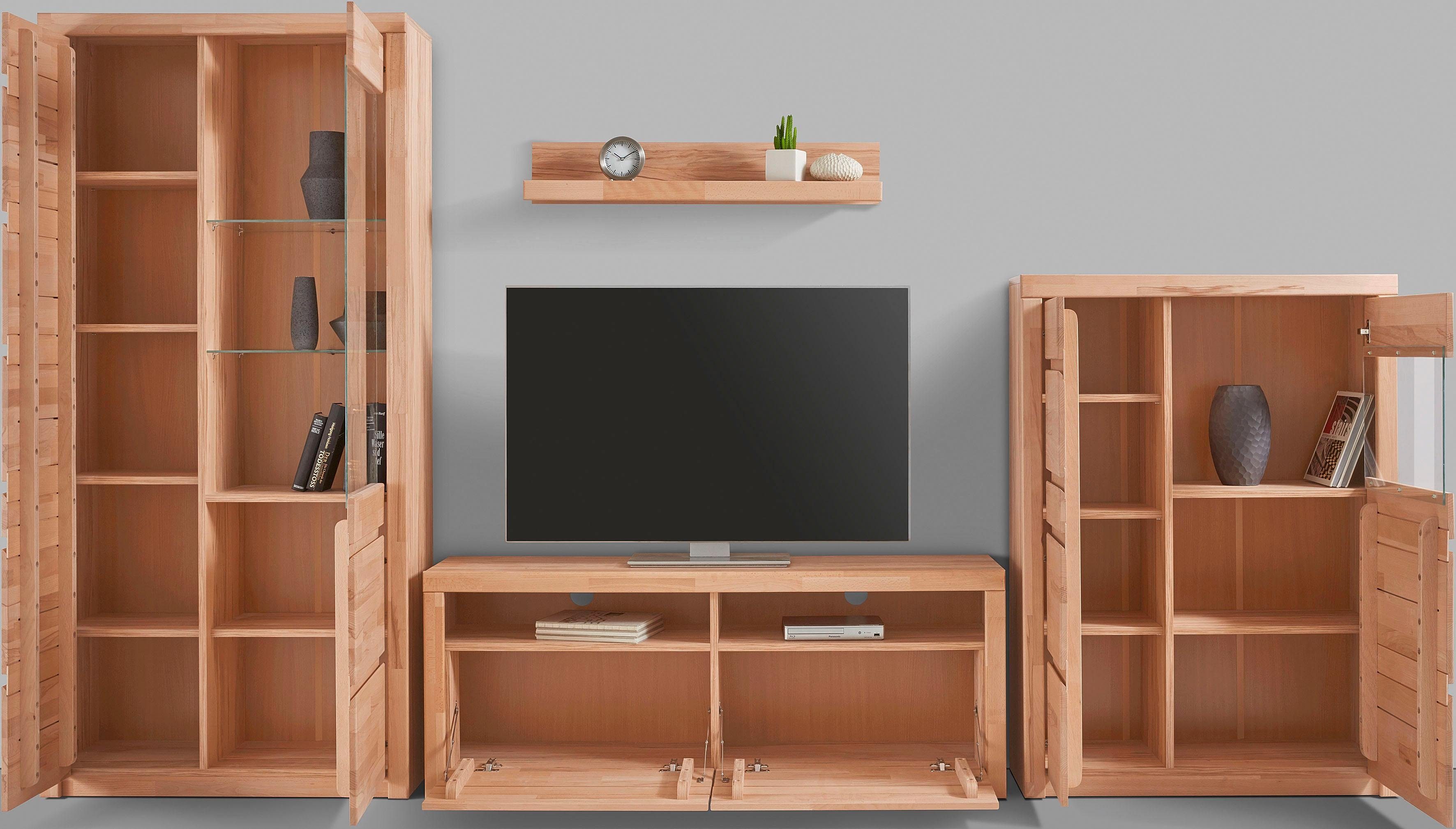 Woltra Wohnwand Silkeborg, (Set, 4-St), teilmassives Holz