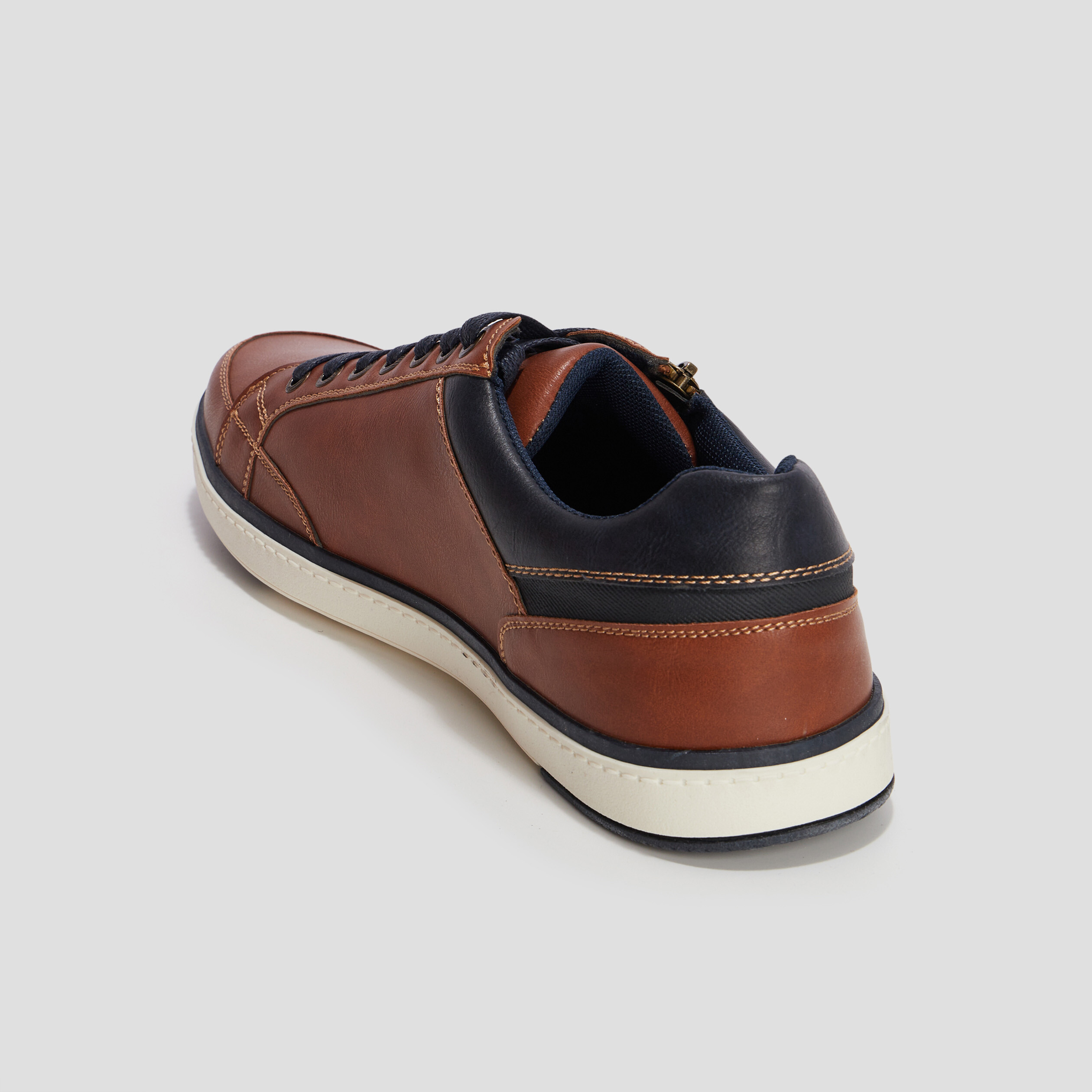 Sneakers zippées Creeks marron cognac homme | La Halle