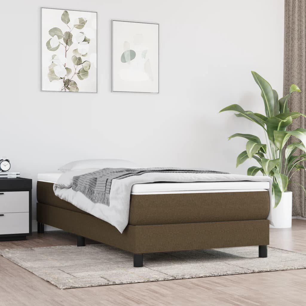 Boxspringmatratze Taschenfederkernmatratze Dunkelbraun 80x200x20 cm Stoff, vidaXL, 20 cm hoch
