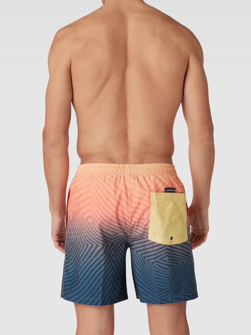 Badehose mit elastischem Bund in apricot