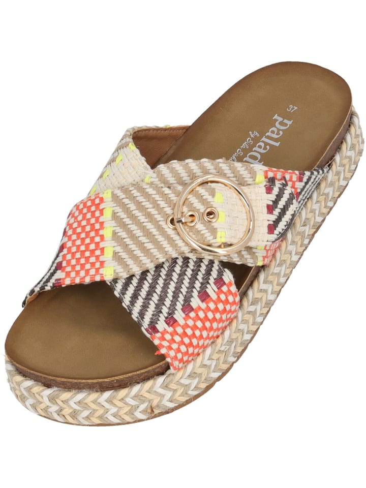 palado Plateau-Pantoletten in Beige günstig kaufen