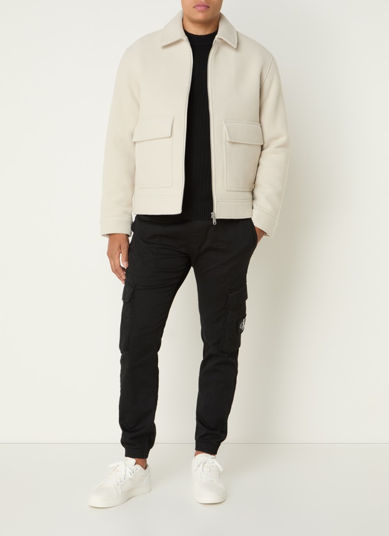 Giacca Calvin Klein in misto lana con tasche a patta