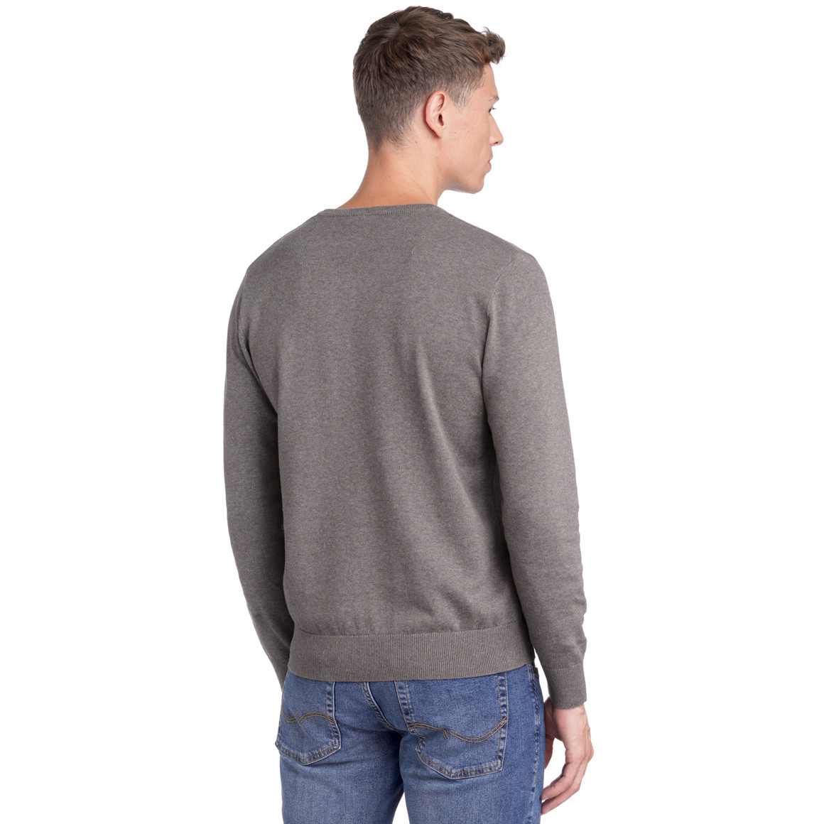 Herren Feinstrickpullover mit V-Ausschnitt