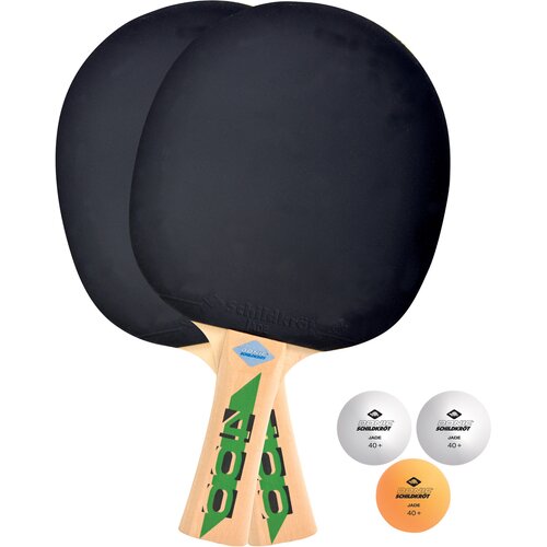 DONIC-SCHILDKRÖT TISCHTENNIS-SET SPEEDY FETZNER 400, 2 SCHLÄGER FSC HOLZ, 3 BÄLLE I