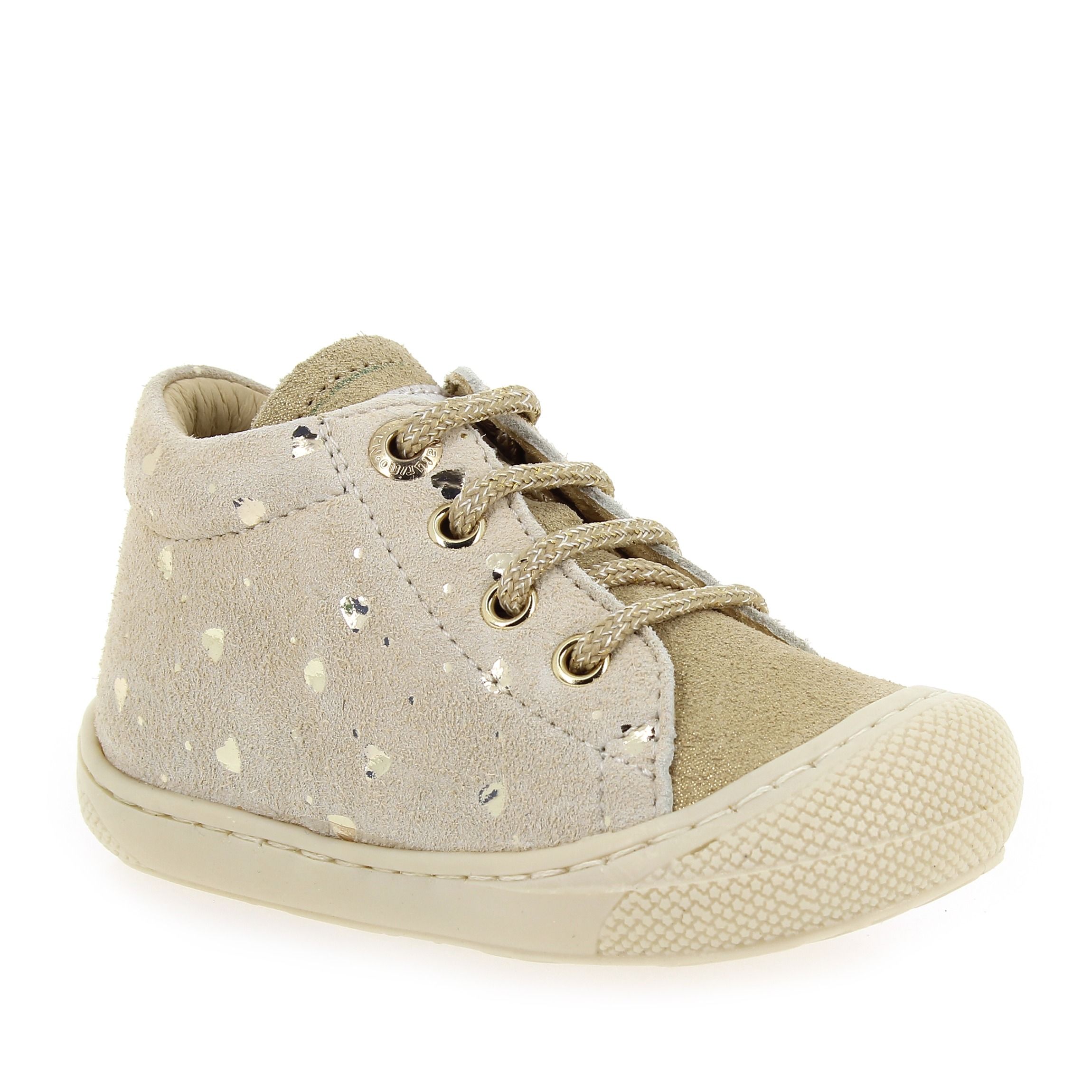 Naturino  COCOON SUEDE GLITTER - Beige Doré