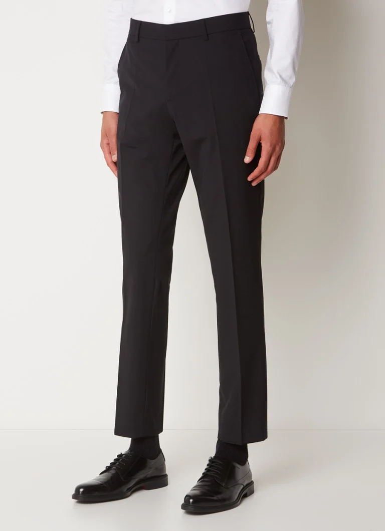 Nohavice HUGO BOSS Genius slim fit z panenskej vlny s bočnými vreckami