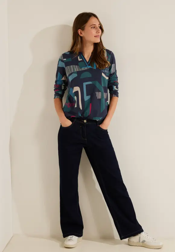 CECIL Langarmshirt mit Grafikprint