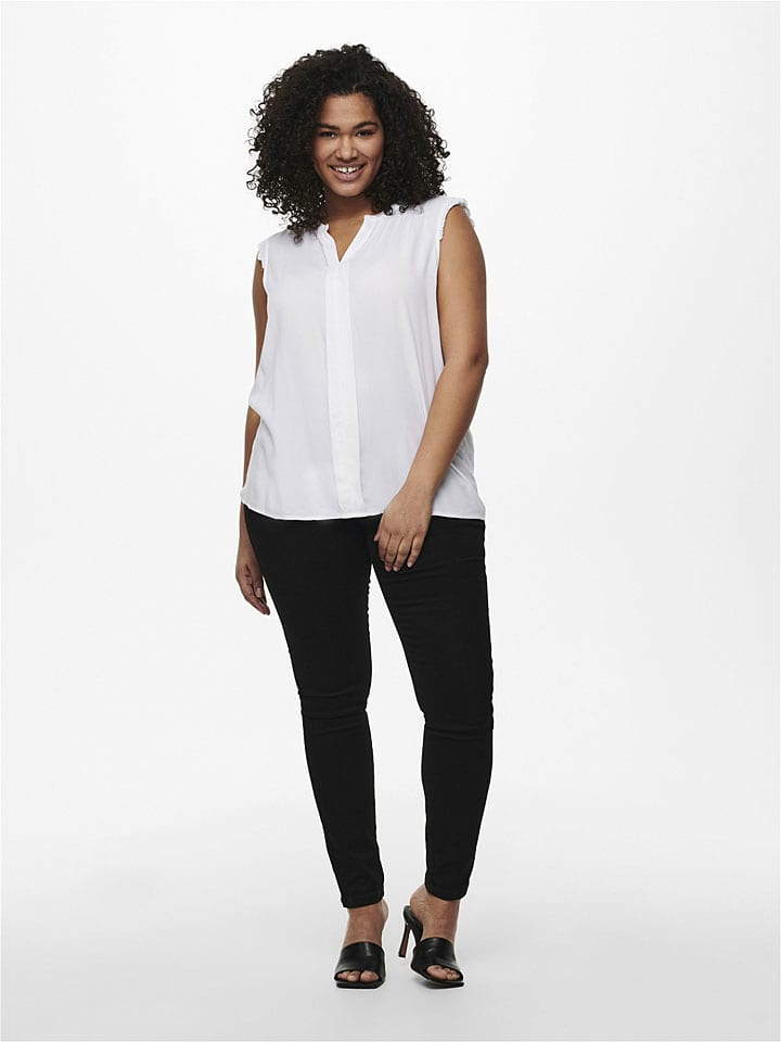 ONLY Carmakoma Bluse in Weiß günstig kaufen