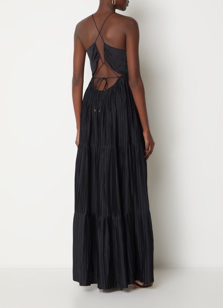 ba&sh Wasta maxi dress with backless design and pleats