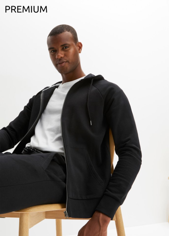 Essential Kapuzen-Sweatjacke aus Bio-Baumwolle
