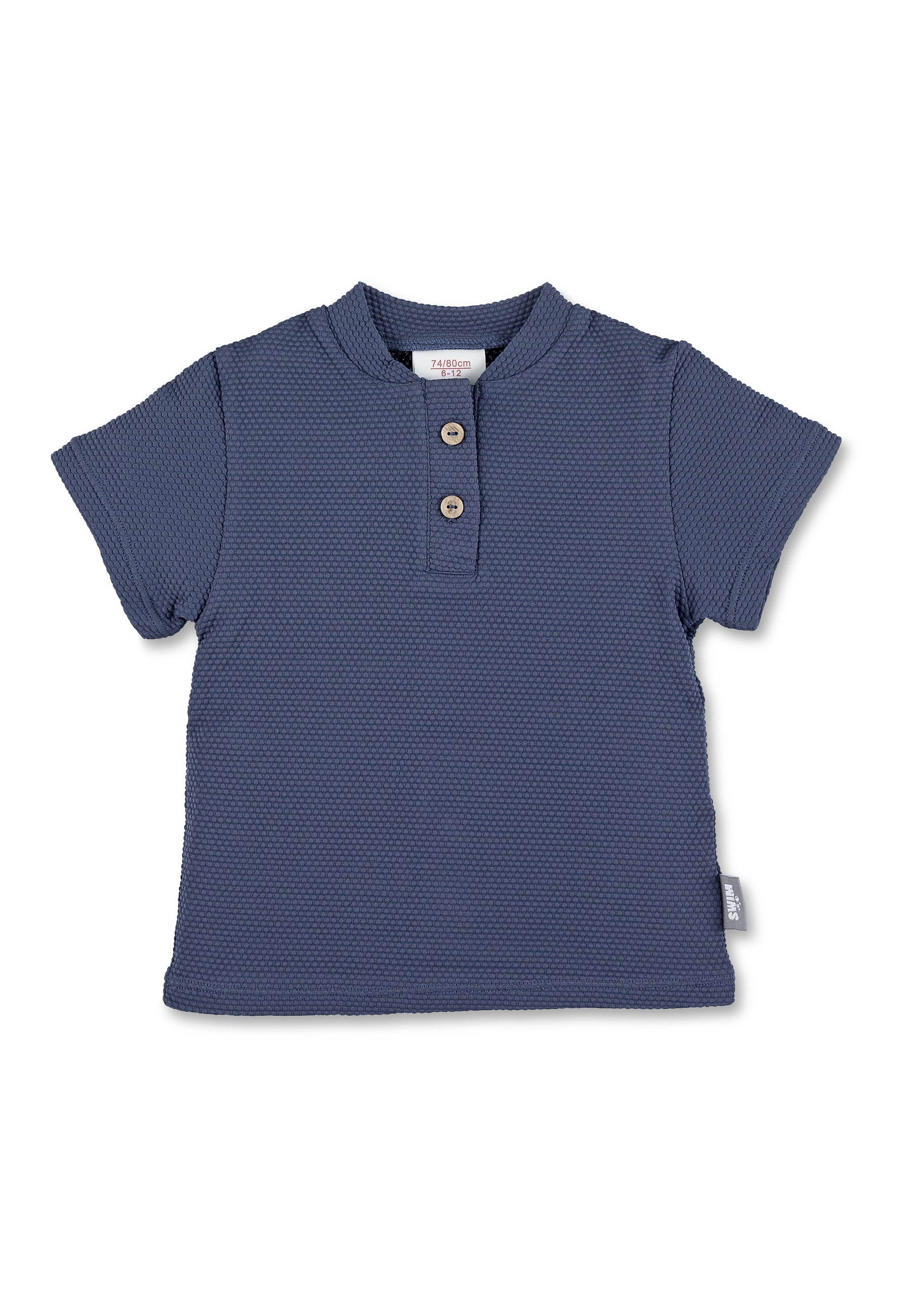 Schwimmshirt aus Strukturmaterial in blau
