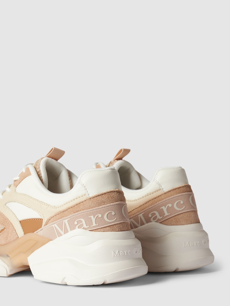 Sneaker mit tonalem Besatz Modell 'Julia' in beige