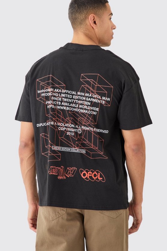 Oversize T-Shirt mit M-Print