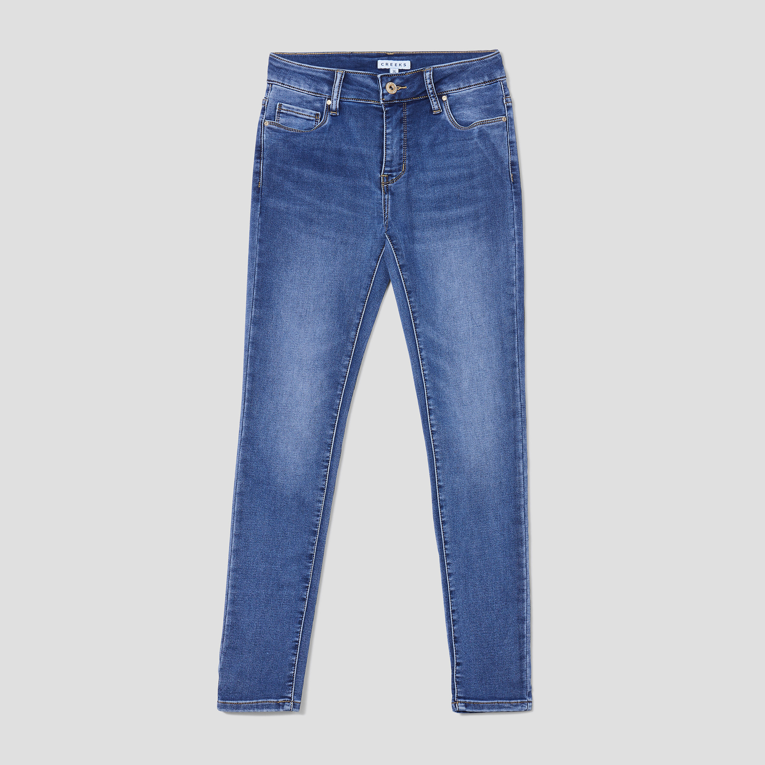 Jeans slim 7 8ème Creeks denim stone femme | La Halle