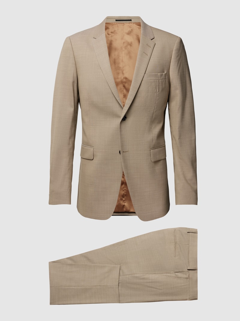 Anzug mit Strukturmuster in beige