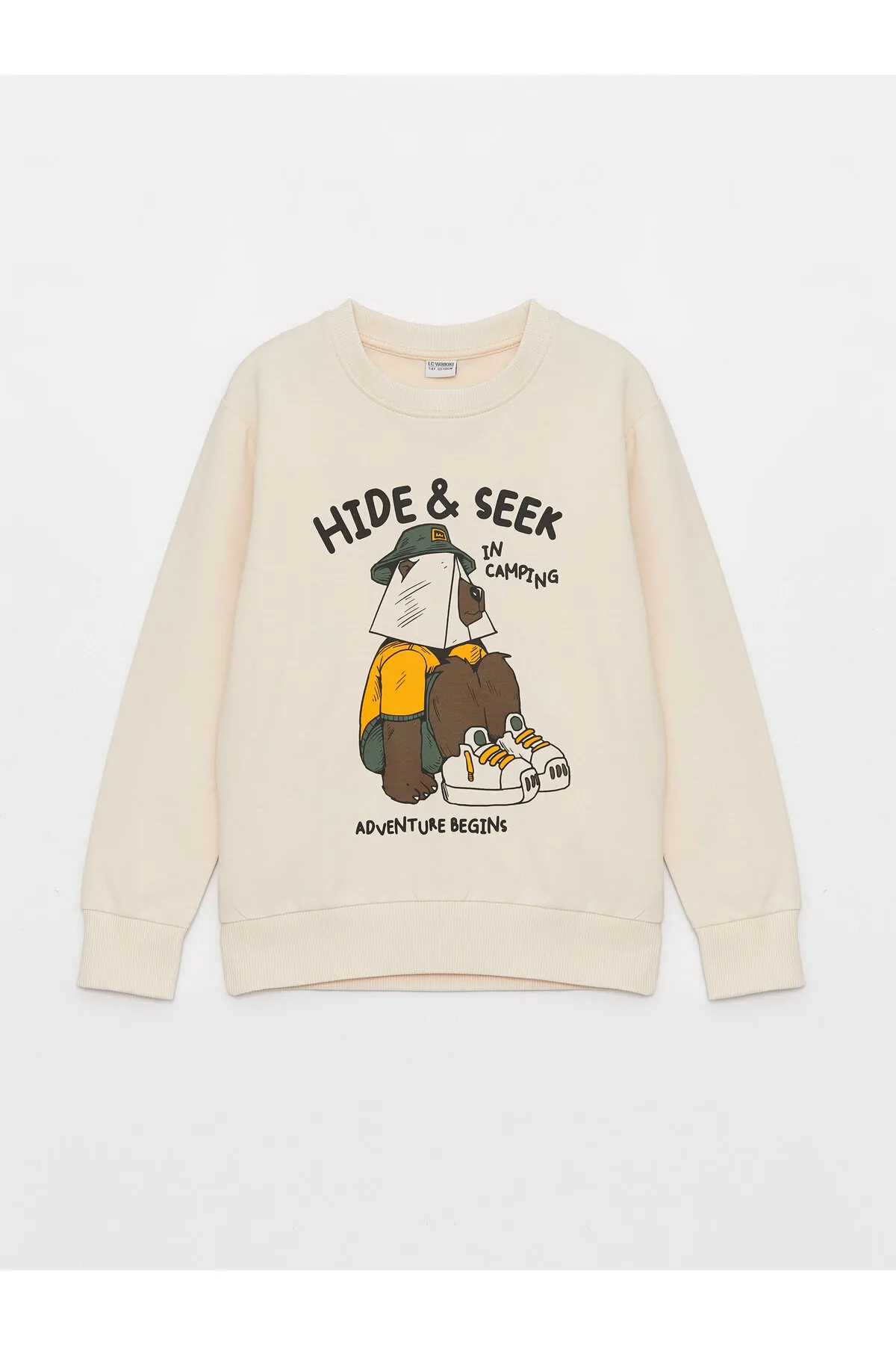 LC Waikiki  Bedrucktes Langarm-Sweatshirt für Jungen mit Rundhalsausschnitt