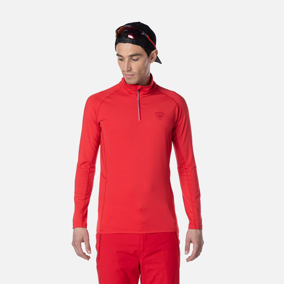 Herren-Baselayer-Oberteil mit halbem Reißverschluss