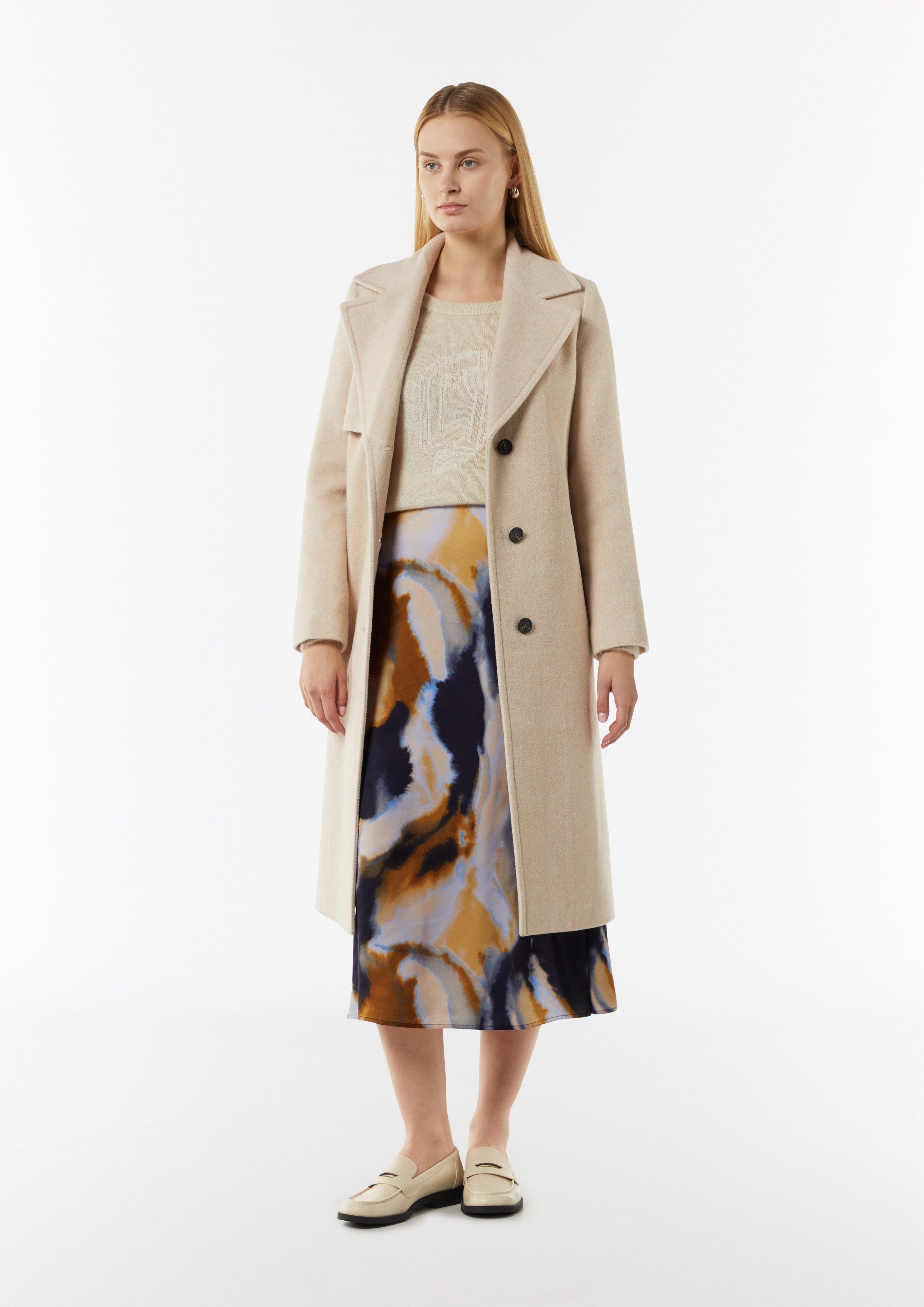 Satinrock mit All-over-Print - royalblau