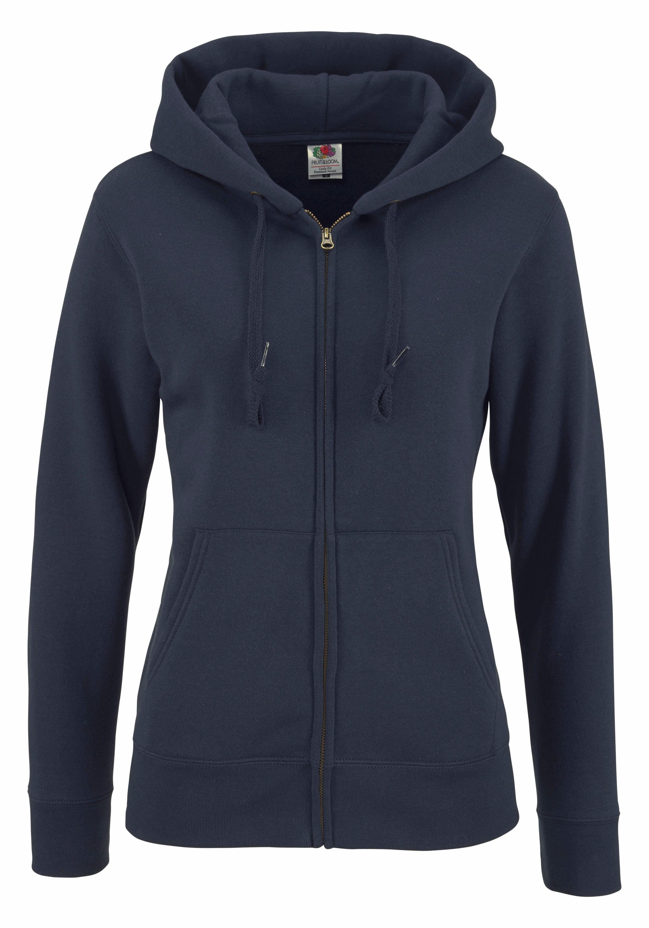 Fruit of the Loom Kapuzensweatshirt Lady-Fit Premium hooded Sweat Jacket