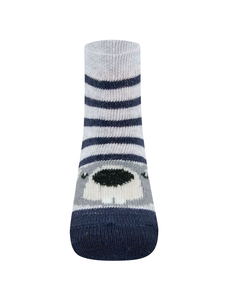 ewers 3er-Set Socken 3er Pack Biber in navy-hellsilber mel. günstig kaufen