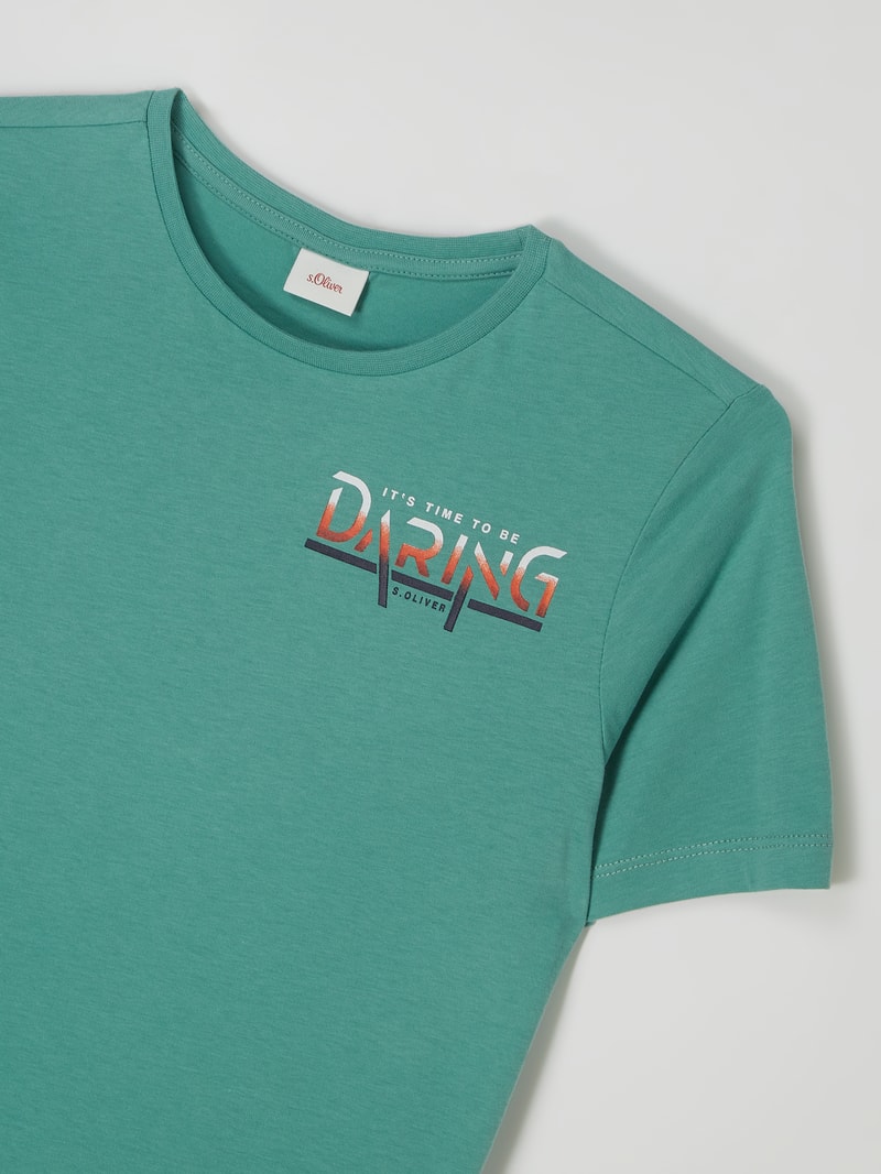 T-Shirt aus Baumwolle in hellgrün