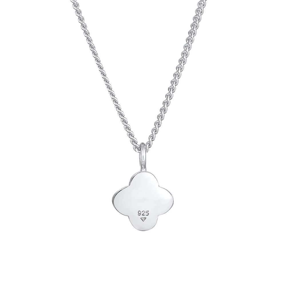 Elli Elli Collier Pendentif trèfle dame symbole de chance classique en argent sterling Bijoux