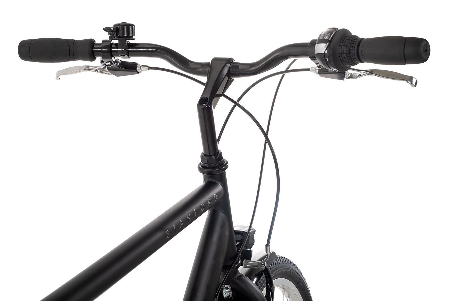 Adler Cityrad Stanford, 7 Gang Shimano Tourney 7 Schaltwerk, Kettenschaltung, Citybike schwarz/grau