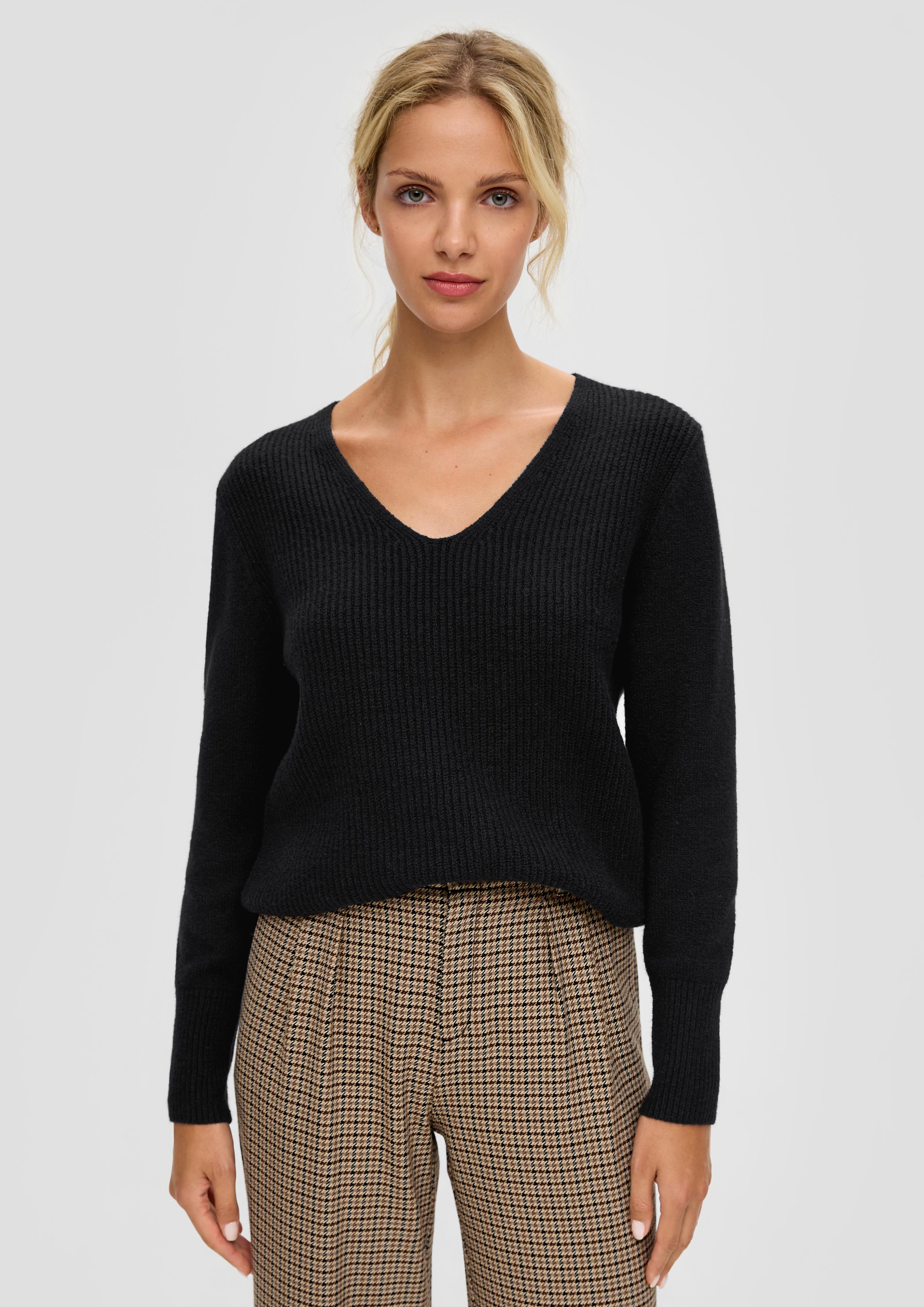 Strickpullover mit Rippstruktur  2136113-9999
