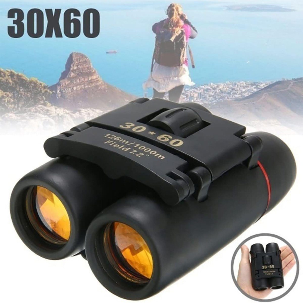 Yoyaxi 30x60 Tragbares Mini-Fernglas für Outdoor, Vogelbeobachtung, Camping, Fernrohr